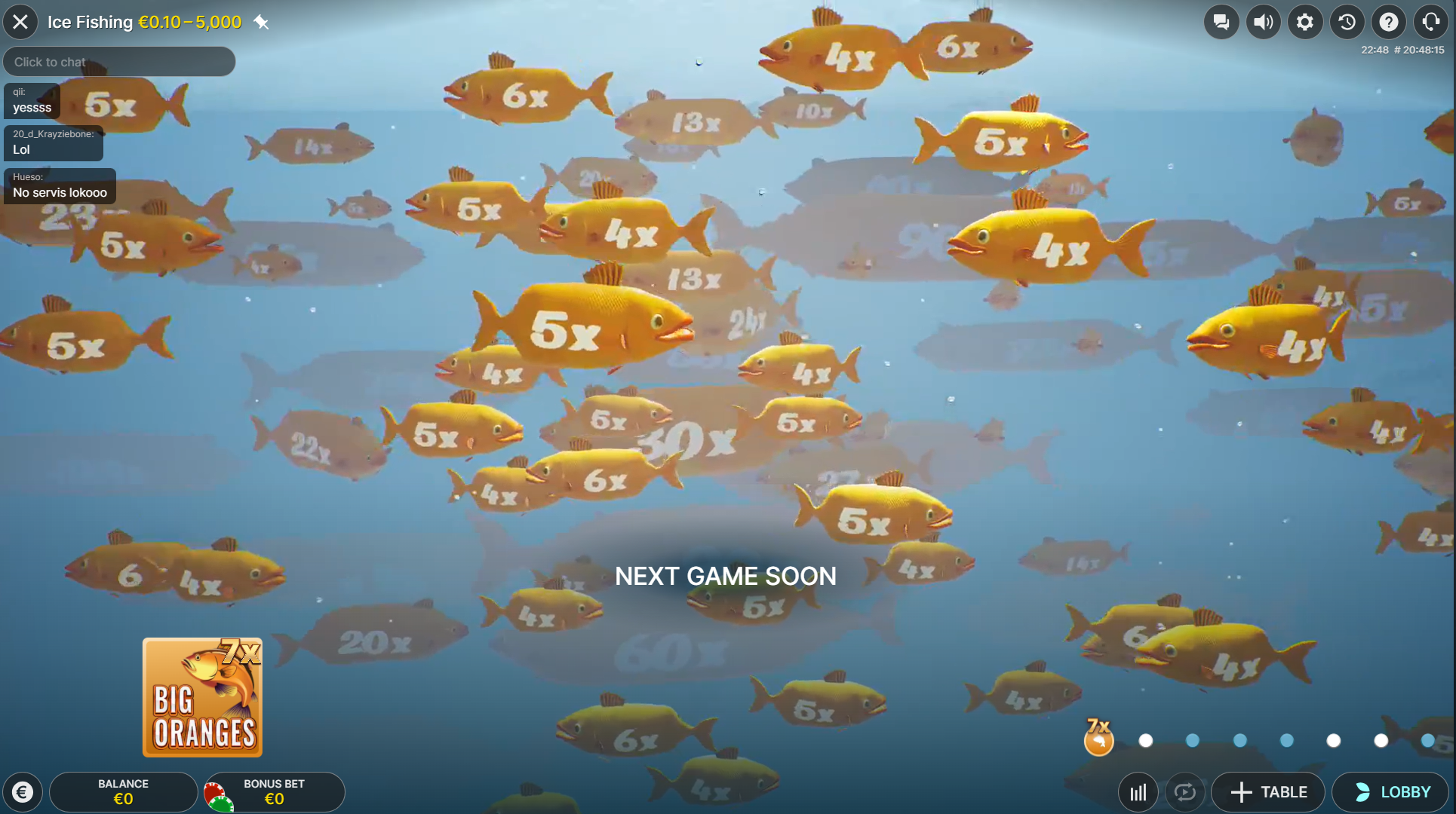 Сегменты и выигрыши - Ice Fishing Live